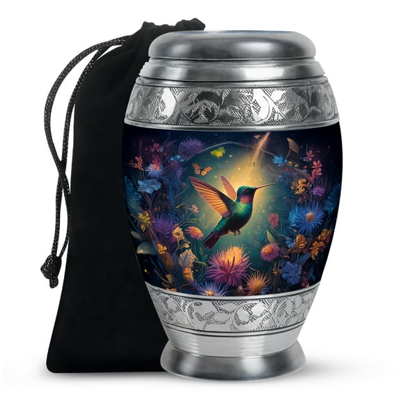 SABURIAL Humming Bird Urn - Cremation Urns For Women - Funeral Urns For Human Ashes Adult Man - Decorative Urn - 10 Inch