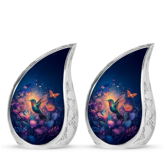SABURIAL Humming Bird Urn - Cremation for Ashes - 3 Inch - Pack of 2 - Adult Decorative Urns - Unique Funeral Urns - Funeral Urn for Human Ashes