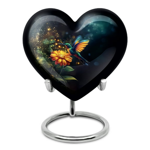 SABURIAL Humming Bird Urn - Keepsake Cremation Urn For Human Ashes Adult Female Mom - Mini Burial Urns - Decorative Urns - 3 Inch