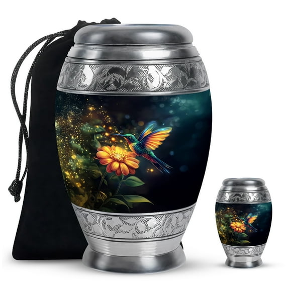 SABURIAL Humming Bird Urn - Mini Cremation Urns For Women - Keepsake Funeral Urn For Ashes Adult Male - Memorial Urns - Combo Of 10 Inch 3 Inch