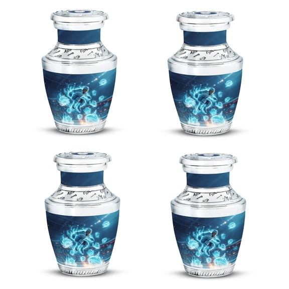 SABURIAL Ice Tower Urn - Elegant Handcrafted Funeral Urn For Adults - Beautiful Decorative Tribute Urns For Human Ash - Unique Memorial Cremation Urns - 3 Inch - Pack Of 4