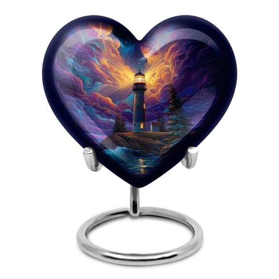 SABURIAL Lighthouse Urn - Funeral Urn - Mini Cremation Urns For Men - Keepsake Urns For Human Ashes Adult Women - 3 Inch