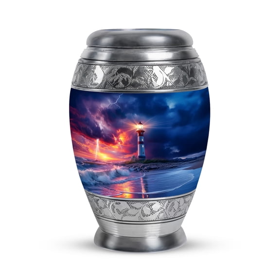SABURIAL Lighthouse Urn - Keepsake Burial Urn For Mom & Dad - Mini Cremation Urns For Ashes Adult Female - 3 Inch - Small Funeral Urns For Ashes For Women