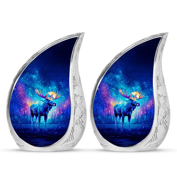 SABURIAL Moose Urn - Cremation Urn For Male & Female - Handcrafted Small Keepsake Urns For Mom Ashes - Beautiful Tiny Cremation Urns For Adult - 3 Inch Small - Pack Of 4