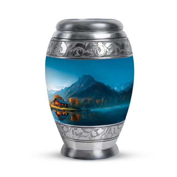 SABURIAL Mountains Urn - Ash Keepsakes For Human Ashes - 3 Inch - Pack Of 1 - Decorative Urn For Male & Female - Miniature Urns - Burial Urns For Ashes