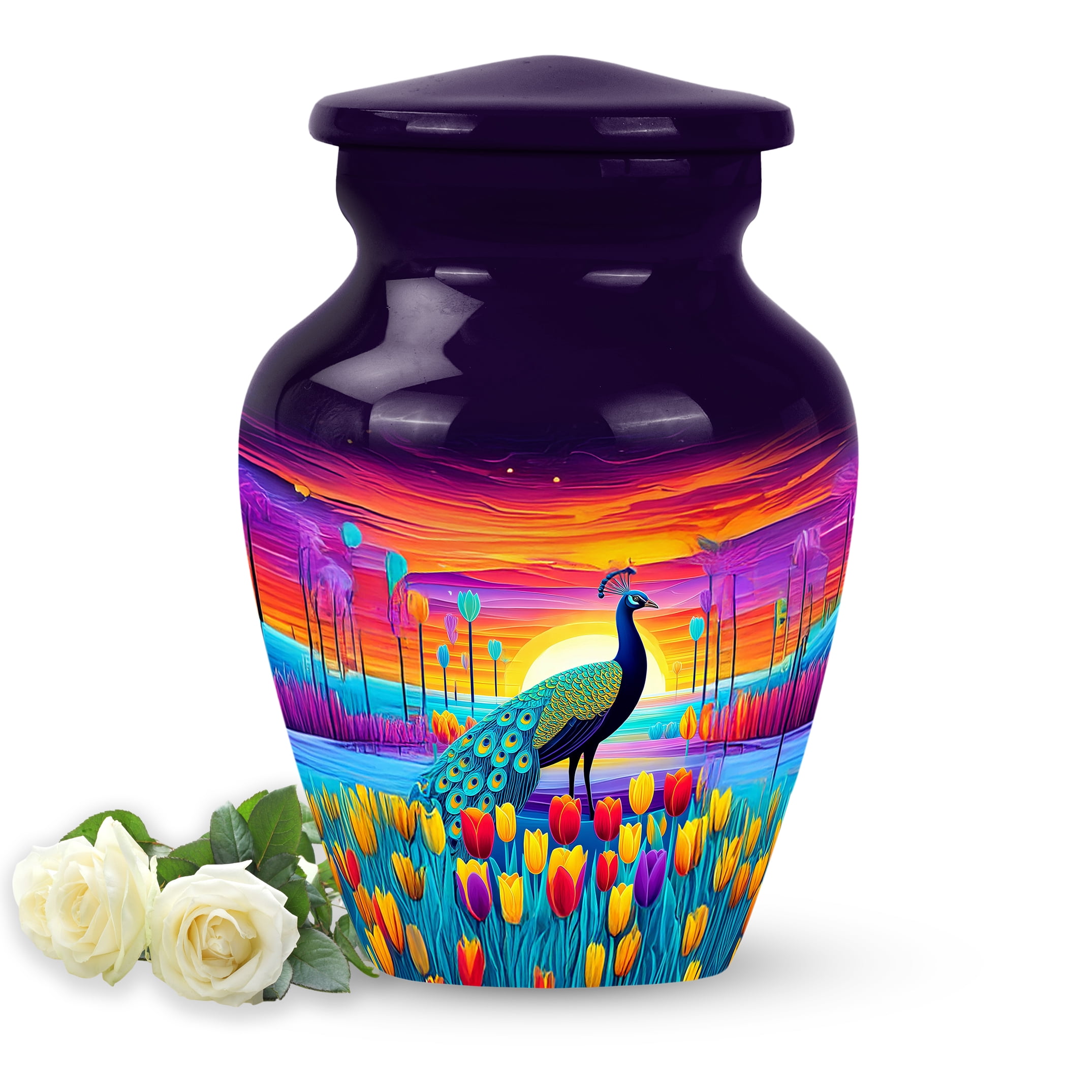 SABURIAL Peacock Urn - Funeral Ash for Male & Female - 3 Inch - Pack of ...