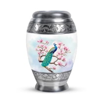 SABURIAL Peacock Urn - Mini Burial Urns For Human Ashes Adult Women - Decorative Urns For Mom & Dad - 3 Inch - Cremation Urn For Ashes For Men