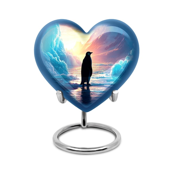 SABURIAL Penguin Urn - Decorative Urn For Mom & Dad - 3 Inch - Pack Of 1 - Cremation For Ashes - Memorial Urns - Small Urns For Ashes Keepsake