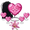 thumbnail image 1 of SABURIAL Pink Urn - Unique Funeral Urn For Ashes - Combo Of 8 Inch & 3 Inch - Burial Urns For Female - Large Cremation Urns For Human Ashes Adult Man, 1 of 7