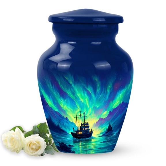 SABURIAL Sailing Ship Urn - Funeral Decorative Ashes - Adult Urns For Relatives - 3 Inch - Pack Of 1 - Memorial Ash Urn - Ash Keepsakes For Human Ashes - Miniature Urns