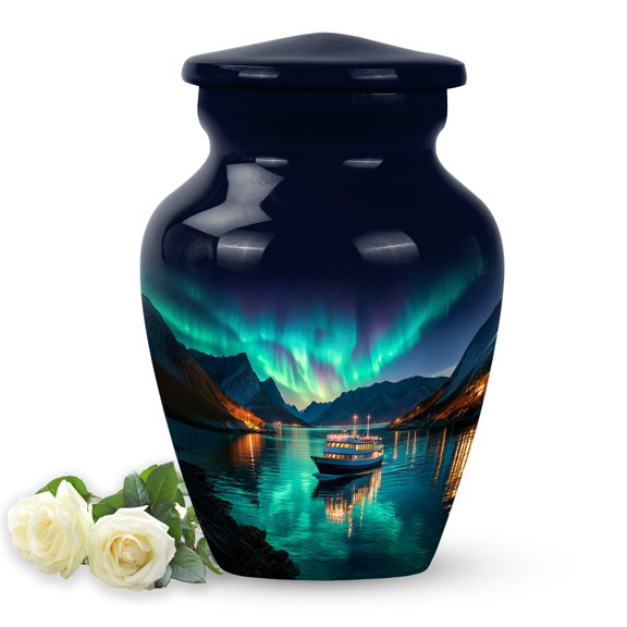 SABURIAL Sailing Ship Urn - Memorial Burials For Ashes - Small Keepsake Urns - 3 Inch - Pack Of 1 - Human Remains Mom & Dad - Little Urns For Human Ashes - Funeral Urn For Male & Female