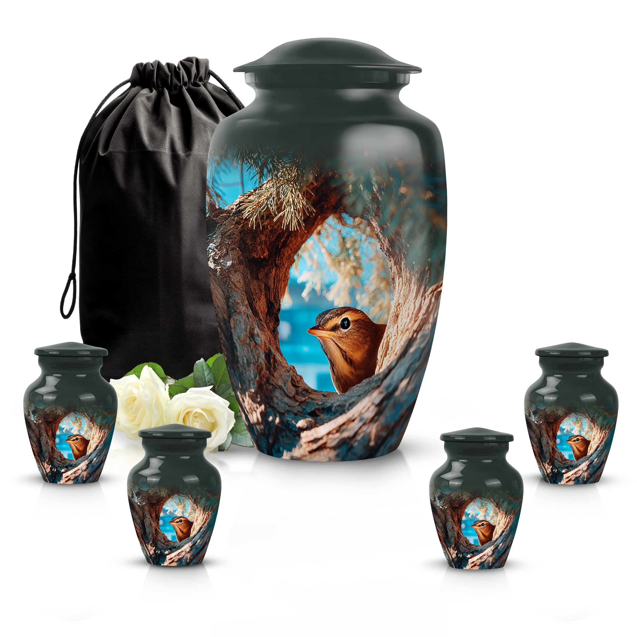 SABURIAL Sparrow Urn - Decorative Funeral Urn For Mom & Dad Ashes ...