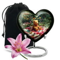 SABURIAL Teddy Bear Urn - Decorative Urn - Large Cremation Urns For Human Ashes Adult Female & Male - Burial Urns For Mom & Dad - 8 Inch