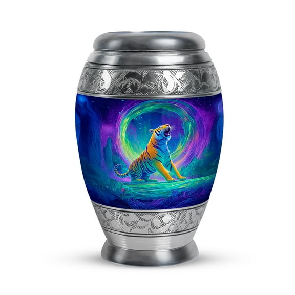 SABURIAL Tiger Urn - Little Burial Urn For Mom & Dad Ash - Funeral Keepsake Urns - 3 Inch - Mini Urns For Human Ashes Adult Male Ash