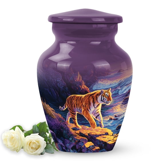 SABURIAL Tiger Urn - Little Funeral Urn For Ashes For Women - Adult Urns For Women - 3 Inch - Mini Cremation Urns For Human Ashes Adult Female