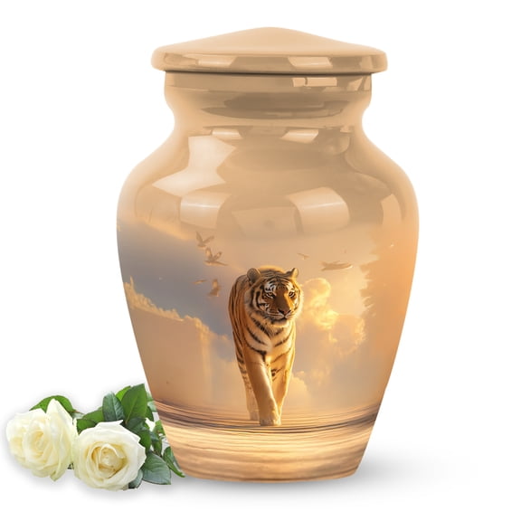 SABURIAL Tiger Urn - Little Memorial Urn For Mom & Dad Ash - Mini Urns For Human Ashes Adult Male Burial - 3 Inch - Small Keepsake Funeral Urns