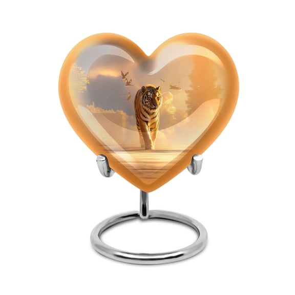 SABURIAL Tiger Urn - Miniture Urn For Mom & Dad - 3 Inch - Pack Of 1 - Cremation Urns For Adults - Human Remains Urns For Men & Women - Keepsake For Ashes
