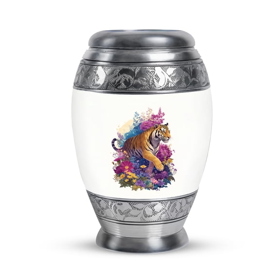 SABURIAL Tiger Urn - Small Burial Urn For Human Ashes Adult Male - Adult Decorative Urns For Human Ashes - 3 Inch - Mini Cremation Urns For Women Ash