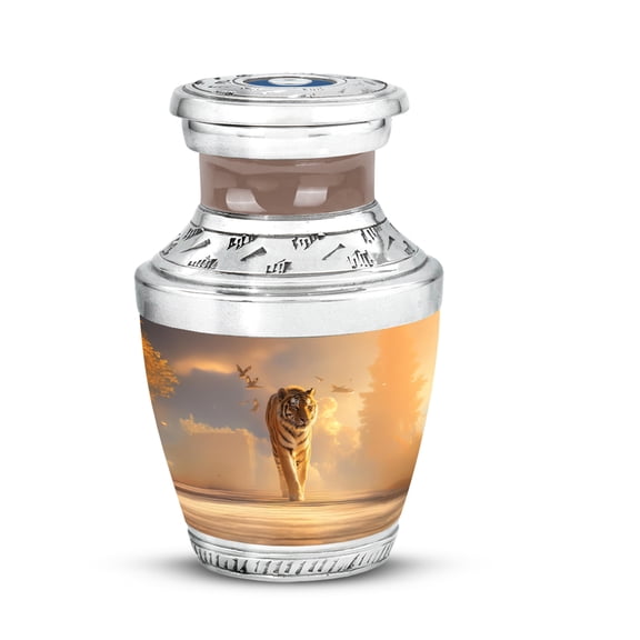 SABURIAL Tiger Urn - Small Cremation Urns For Male & Female Ash - Funeral Urn For Burial Mom & Dad Ashes - Keepsake Urns For Man & Women Ash - Keepsake 3 Inch Pack Of 1
