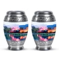 thumbnail image 1 of SABURIAL Train Urn - Small Miniature Urn For Adult - 3 Inch - Pack Of 2 - Decorative For Mom & Dad - Little Urns For Human - Cremation Urns, 1 of 7