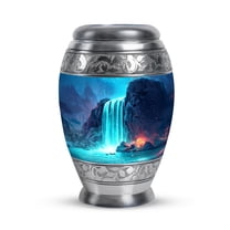 SABURIAL Waterfall Urn - Keepsake Urns For Mom & Dad - 3 Inch - Pack Of 1 - Memorial Ashes - Cremation Urns For Adult Human - Decorative Urn For Male & Female
