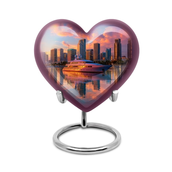 SABURIAL Yacht Urn - Unique Urn For Human - 3 Inch - Pack Of 1 - Funeral Keepsakes For Ashes - Ashes Urns Human Remains - Memorial Urns For Men & Women