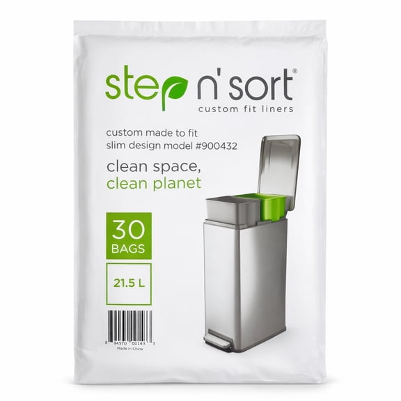 SAC432 - Step N' Sort Custom Fit Liners for model #900432. 21.5 Liter Capacity, 30 Count