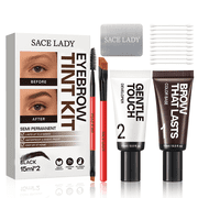 SACE LADY 3D Eyebrow Tint Kit for Natural Looking Brows, 4 Weeks Long Lasting, Waterproof, Smudge Proof Eyebrow Tint for Sparse Thin Brows, Brow Mascara Makeup