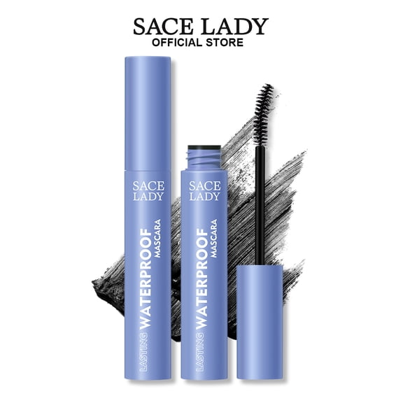 SACE LADY Black Mascara Waterproof Volume Lengthening Smudge-proof Eyelashes Eye Makeup 6g