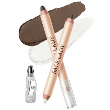 SACE LADY Double-Headed Highlighter Contour Pencil, Silky Smooth Highlight Bronzer Pen Easy Reshape Contouring Bronze Face Makeup