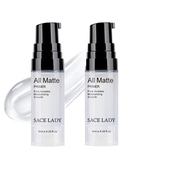 SACE LADY 2PCS Matte Face Primer, Oil Control Makeup Base, Lightweight Pore Blurring Primer for Long-Lasting Makeup