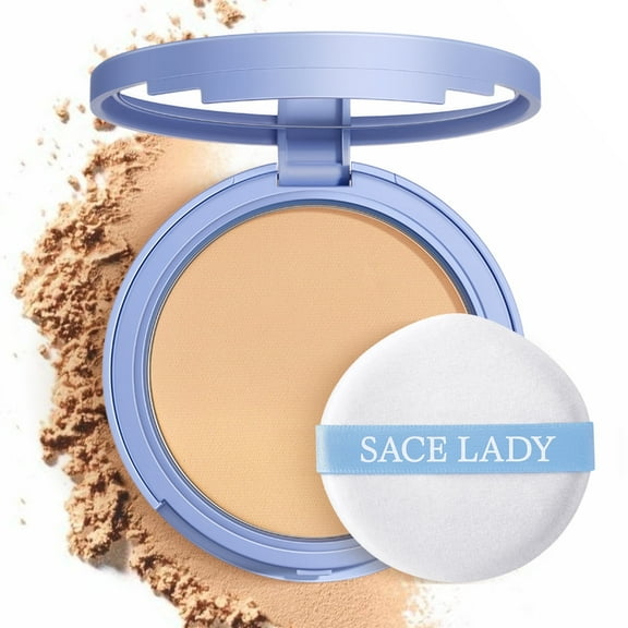 SACE LADY Oil Control Lasting Waterproof Face Powder Matte Setting Powder Face Makeup With Puff