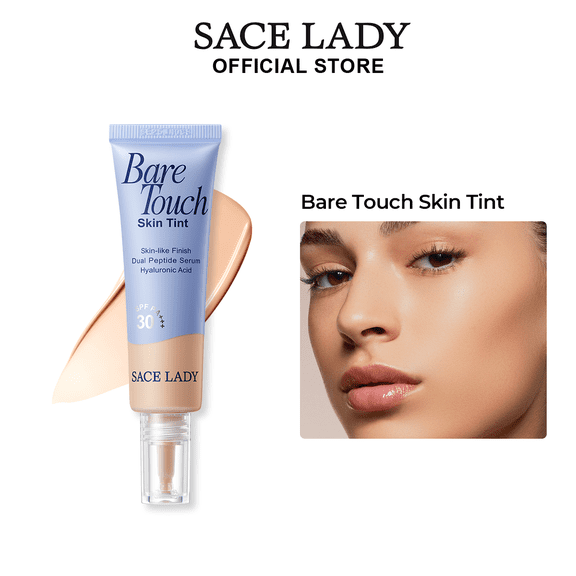 SACE LADY Soft Matte Liquid Foundation SPF 30, Lightweight Buildable Foundation with Hyaluronic Acid & Peptides, Natural Finish Makeup