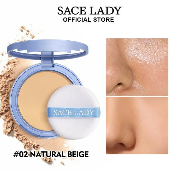 SACE LADY Waterproof Face Powder, Oil Control, Cruelty-Free, 0.35 oz