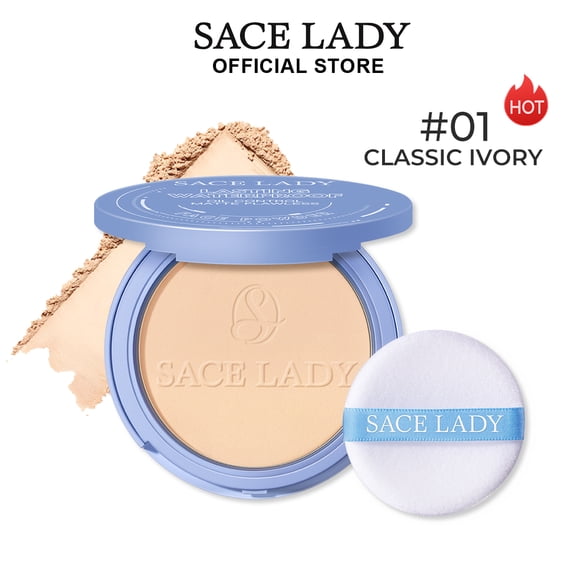 SACE LADY Waterproof Mattifying Face Powder, Oil Control Setting Powder, Cruelty-Free, 0.35 oz