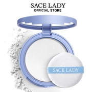 SACE LADY Waterproof Face Powder Oil Control Lasting Matte Setting Powder Face Compact Makeup With Puff