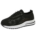 thumbnail image 1 of SACFOF Fashion Sneakers for Women 2026, Floral Embroidery Breathable Sheer Mesh Lace Sneakers Lace-Up Sneakers Platform Wedge Sneakers Dressy Casual Walking Shoes, 1 of 7
