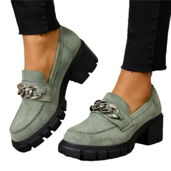 SACFOF Platform Oxfords for Women,Chunky Leather PU Lace Up Oxfords Comfort Lug Sole Business Dress Office Shoes