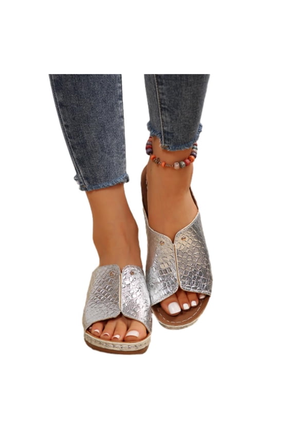 Sandals for Women Orthopedic Sandals Arch Support Summer Lightweight Beach Travel Low Wedge Slippers