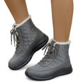 thumbnail image 1 of SACFOF Snow Boots for Women - Waterproof Booties with Warm Fur Lined Lace-up Shoes for Winter Outdoor, 1 of 6