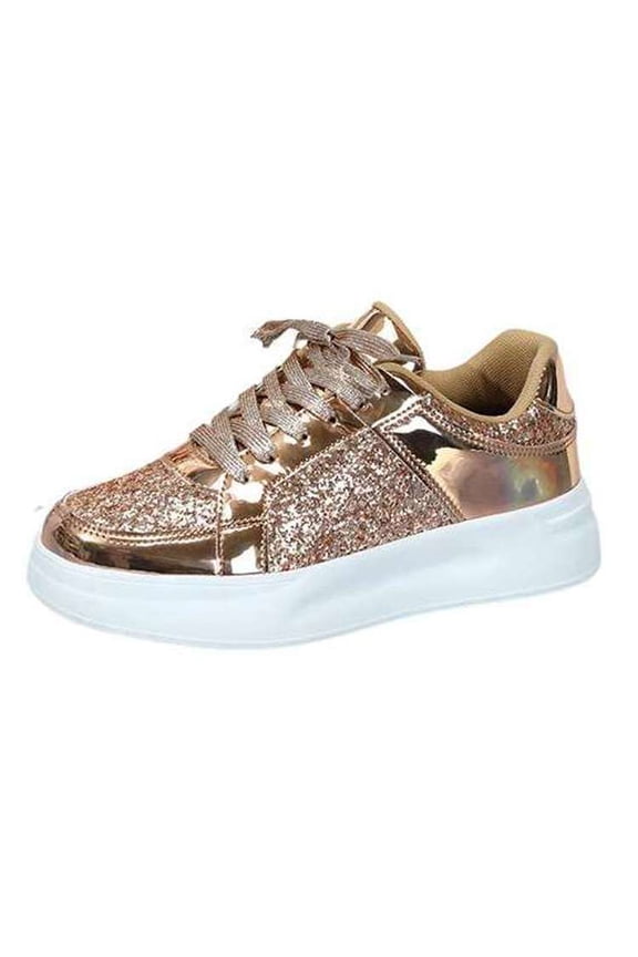 Women's Fashion Star Sneaker Glitter Sparkly Fashion Shiny Casual Bling Sequin Concert Shoes Canvas Low Top Lace Up Comfortable Cushioned Walking for Street Wedding Party Night Club