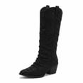 thumbnail image 1 of SACFOF Women's Rhinestone Mid Calf Boots Sparkly Block Heel Cowboy Boots Glitter Boots, 1 of 6