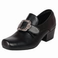 thumbnail image 1 of SACFOF Women's Vintage Block Heel Pumps Square Toe Loafers Medieval Victorian Gothic Ornate Buckle Historical Costume Shoes Halloween Dress Shoes, 1 of 5