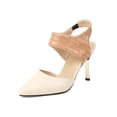 thumbnail image 1 of SACFOF Womens Slingback Pointed Toe Stiletto Pumps Slip-on High Heels Office Lady Sandals Party Prom Dress Shoes, 1 of 6