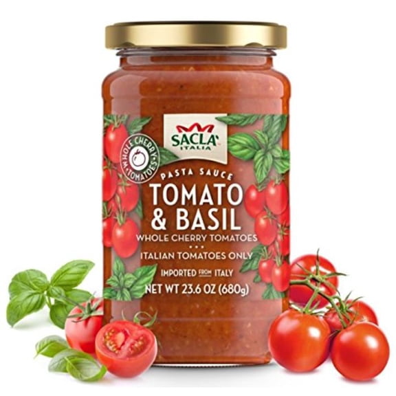 SACLA: Whole Cherry Tomatoes & Basil Pasta Sauce, 24 oz