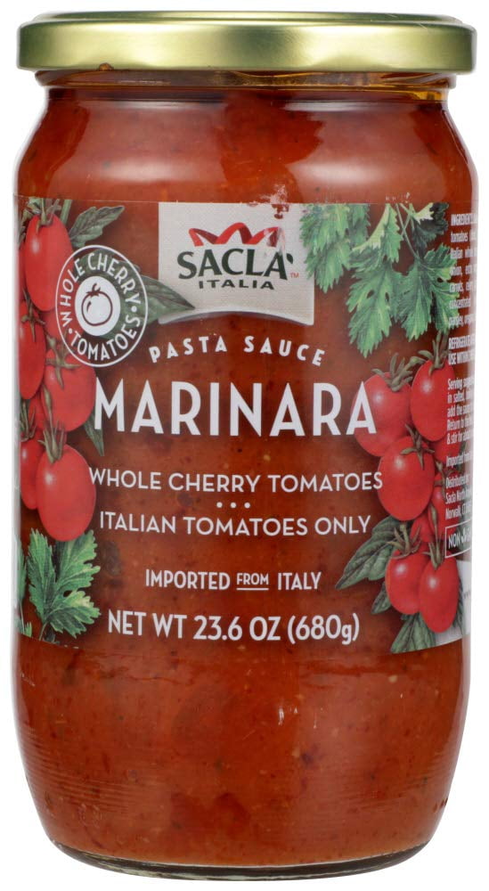 SACLA Whole Cherry Tomatoes Marinara Pasta Sauce, 24 oz
