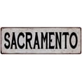 thumbnail image 1 of SACRAMENTO Vintage Look Rustic Metal City State Sign 6 x 18 High Gloss Metal 206180041299, 1 of 1