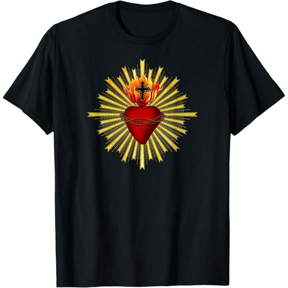 SACRED HEART of JESUS Tattoo T-shirt for Men Women Kids T-Shirt