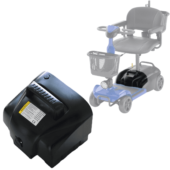 SACVON 24V 12Ah Replacement Battery for Mobility Scooter 03,Easy Attachable and Removal Flight/Cruise Friendly for Travel- Senior Scooter Battery (1 Pack)