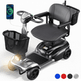 thumbnail image 1 of SACVON 4 Wheels Mobility Scooter with Cane Holder for Seniors, Electric Folding Wheelchair Device for Travel, Silver, 1 of 13